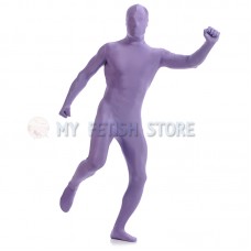 Full Body  Light purple Lycra Spandex Bodysuit Solid Color Zentai  suit Halloween Fancy Dress Costume 